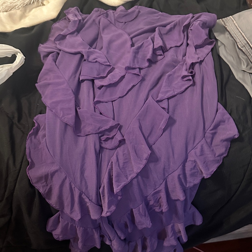 Hoco strapless purple dress